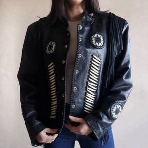 Leather Gallery Fringe Jacket